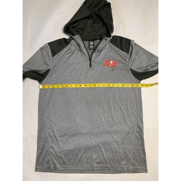 NFL Team Apparel Mens Medium Gray Tampa Bay Buccaneers Hoodie Pullover - Picture 5 of 7